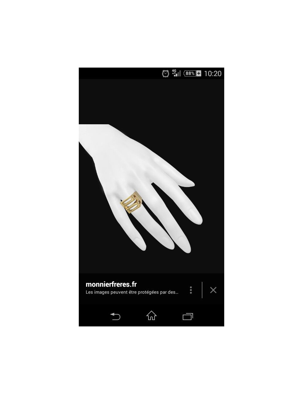 bague CHLOE taille M en or