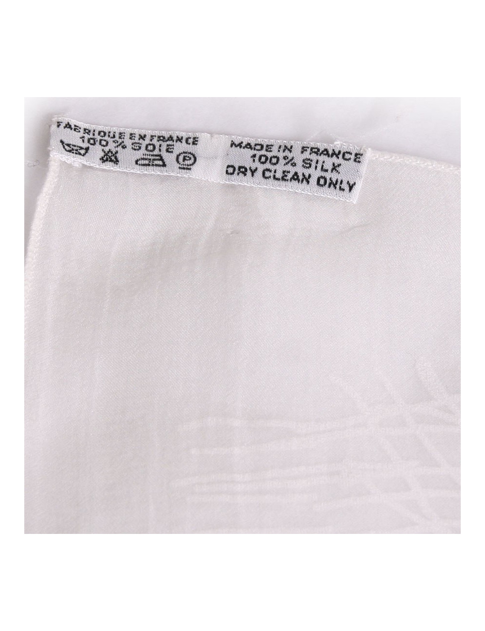 "Gavroche" HERMES beige silk scarf