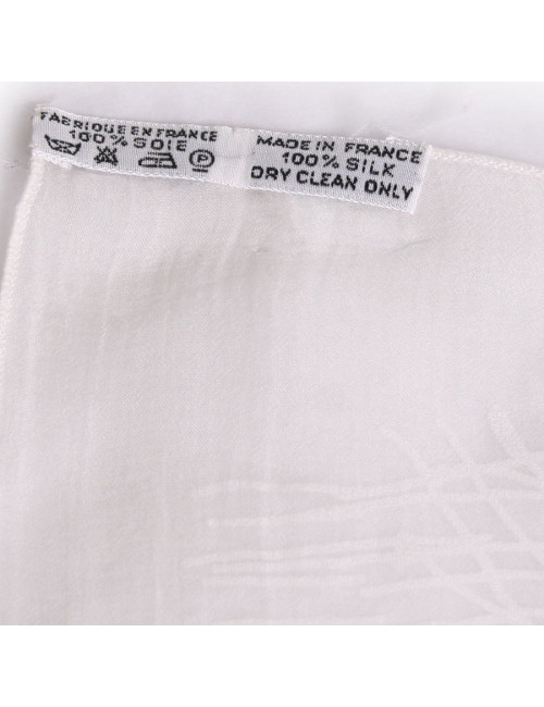 "Gavroche" HERMES beige silk scarf