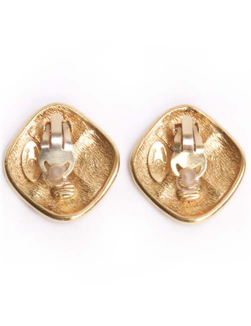 Ear padded CHANEL Golden 80's clips
