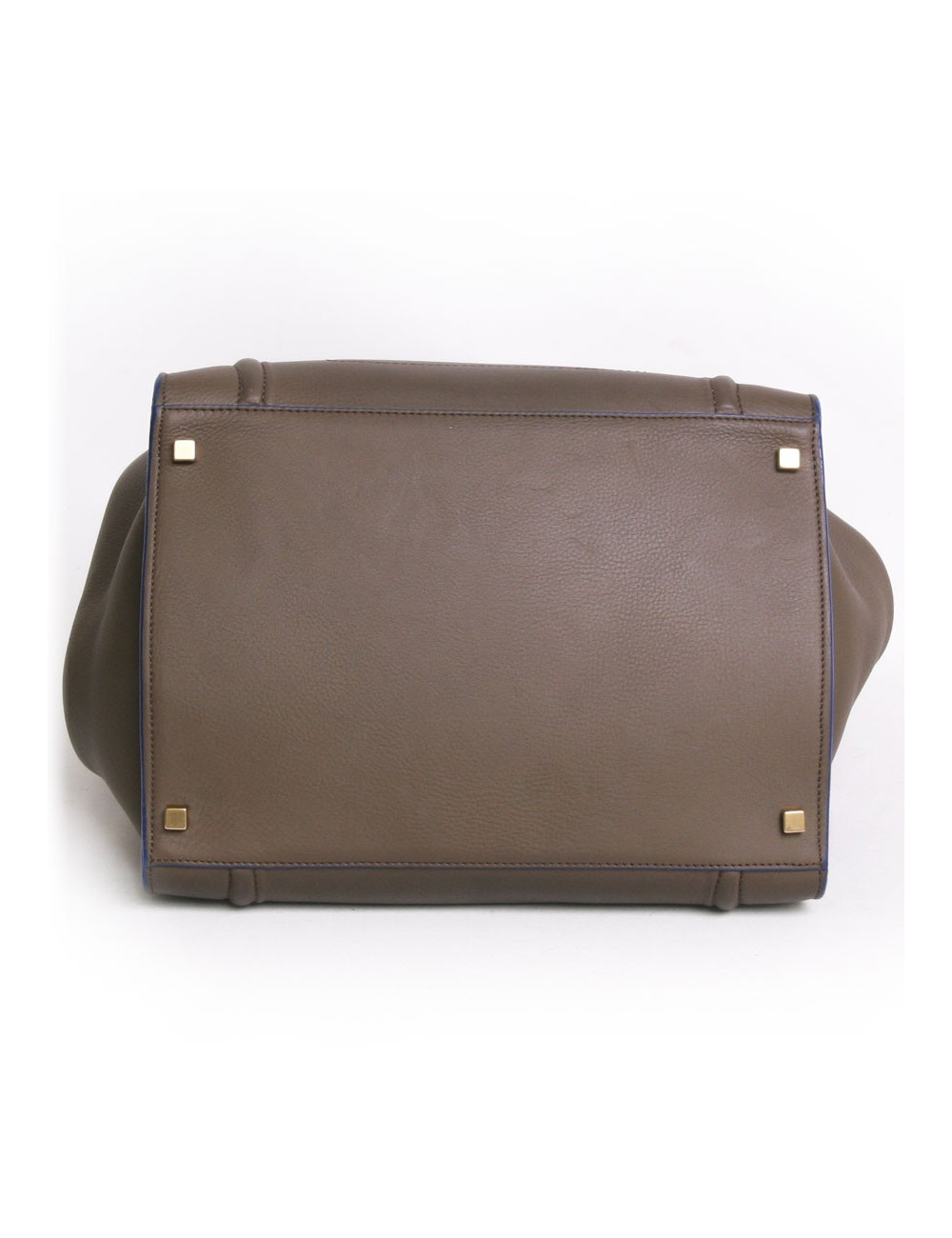 Bag "phantom square" CELINE leather oakum and blue borders