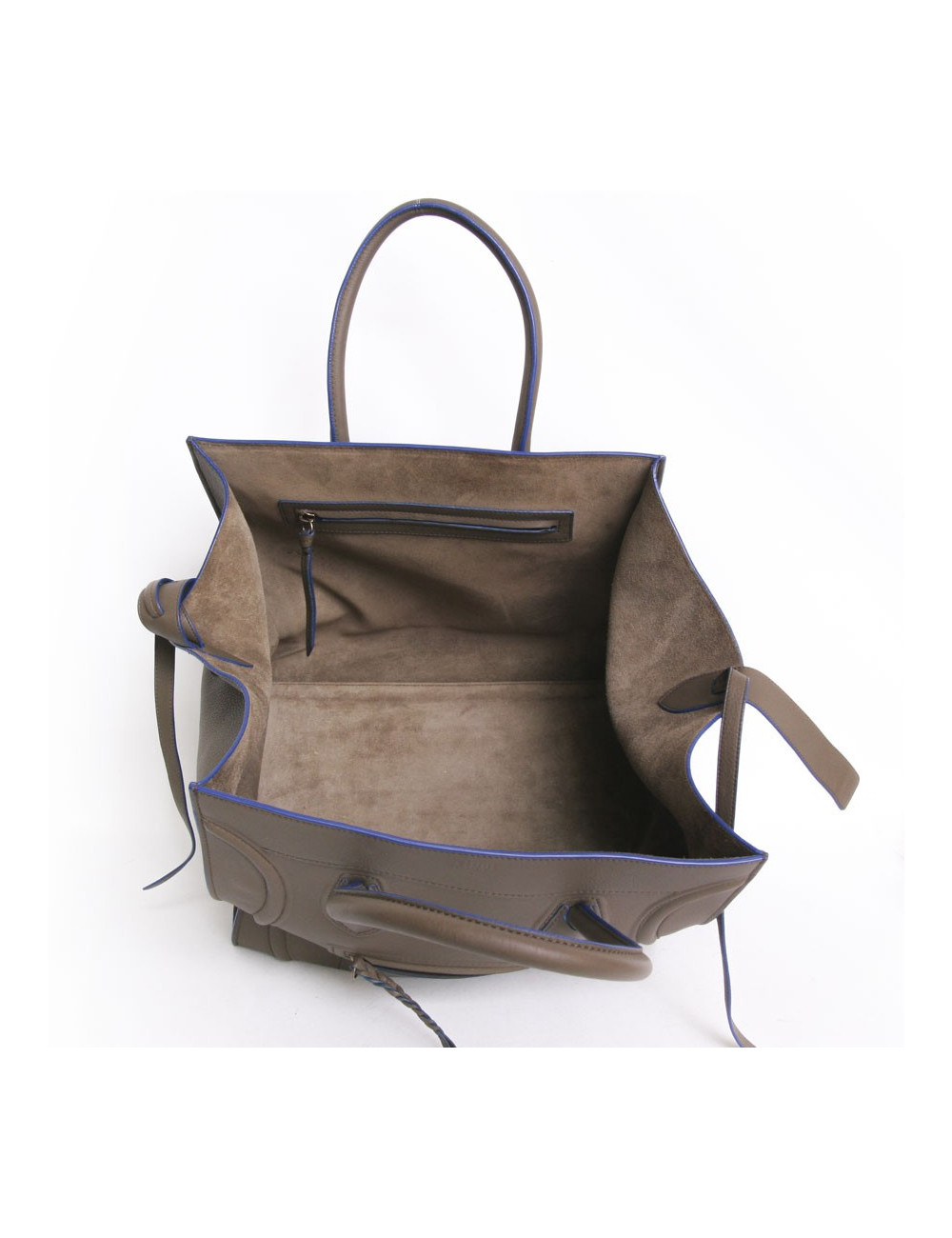 Bag "phantom square" CELINE leather oakum and blue borders