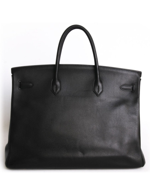 Birkin 40 HERMES black calf epsom leather