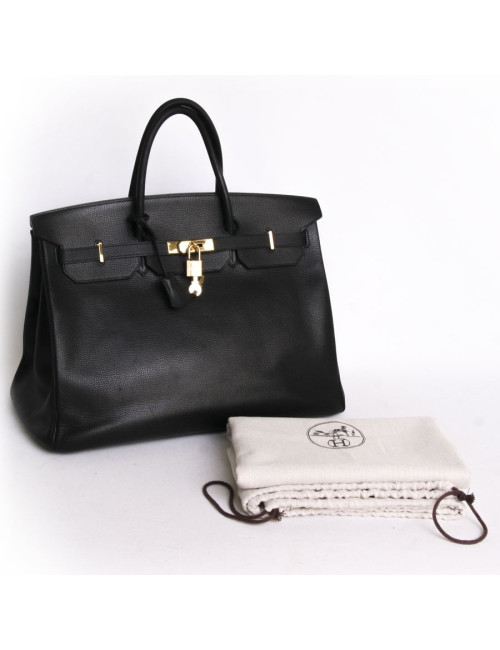 Birkin 40 HERMES cuir epsom noir