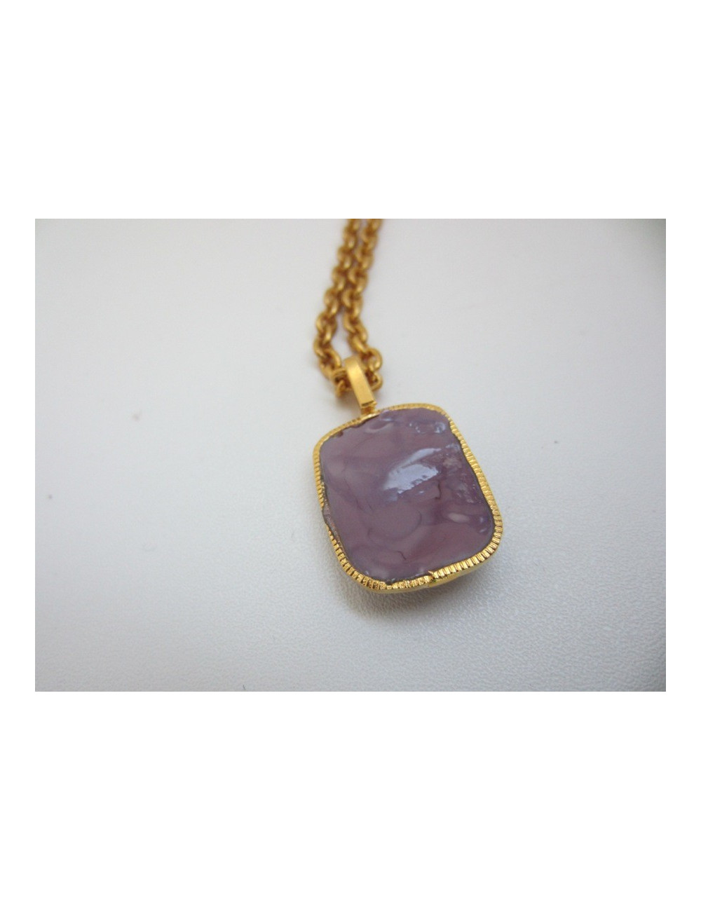 Mixed MARGUERITE of VALOIS purple glass pendant necklace