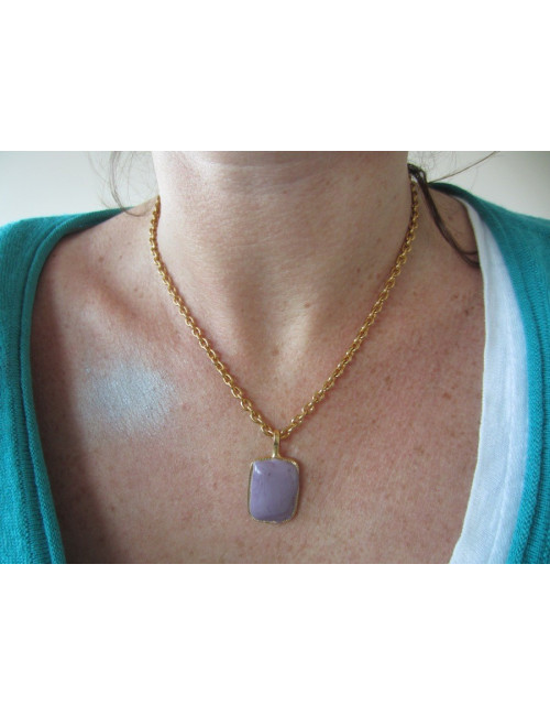 Mixed MARGUERITE of VALOIS purple glass pendant necklace