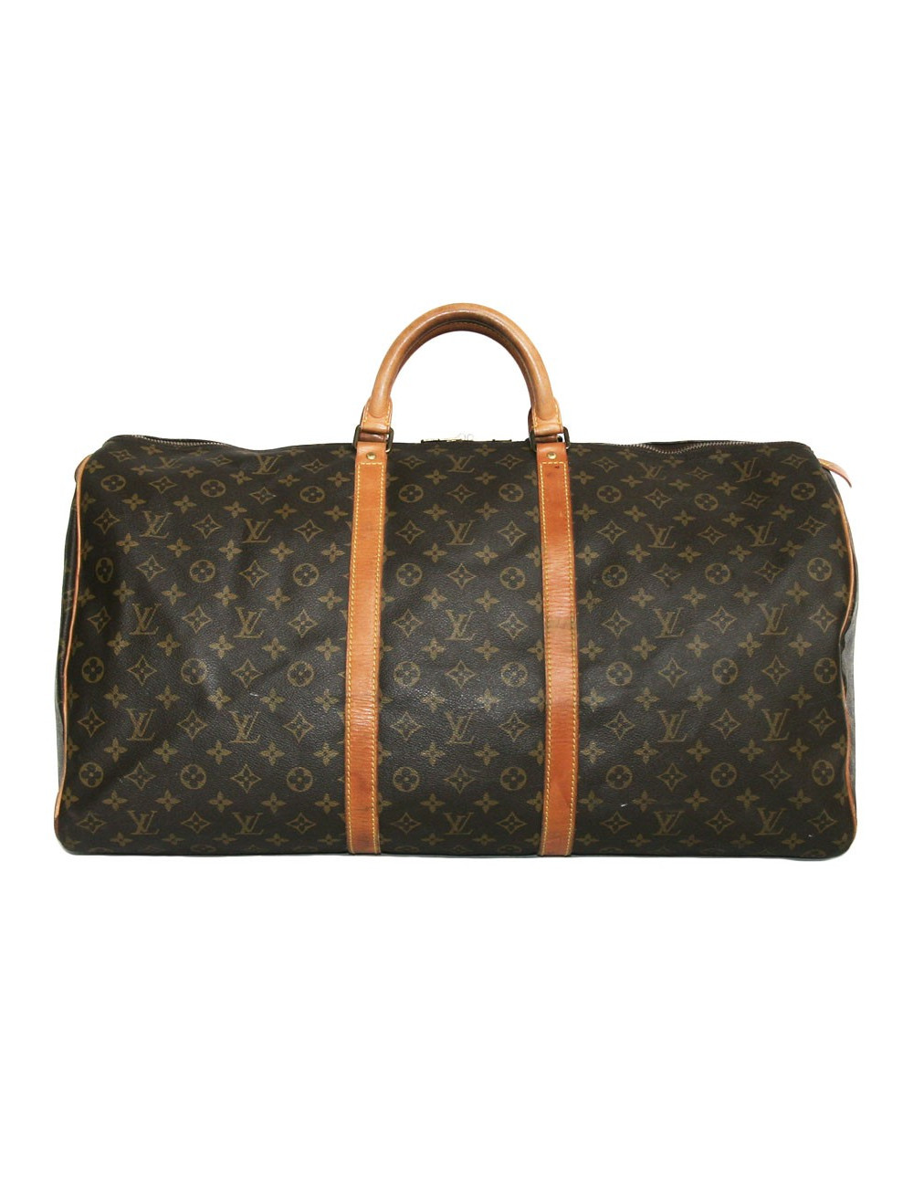 sac de voyage Keepall 60 LOUIS VUITTON Vintage en toile monogram et cuir