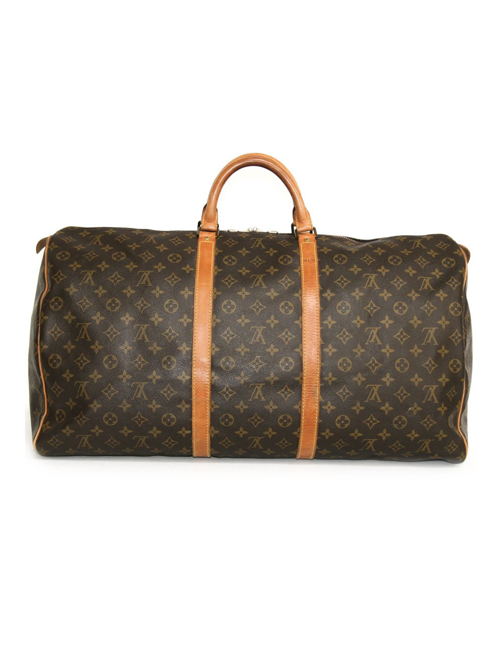 sac de voyage Keepall 60 LOUIS VUITTON Vintage en toile monogram et cuir