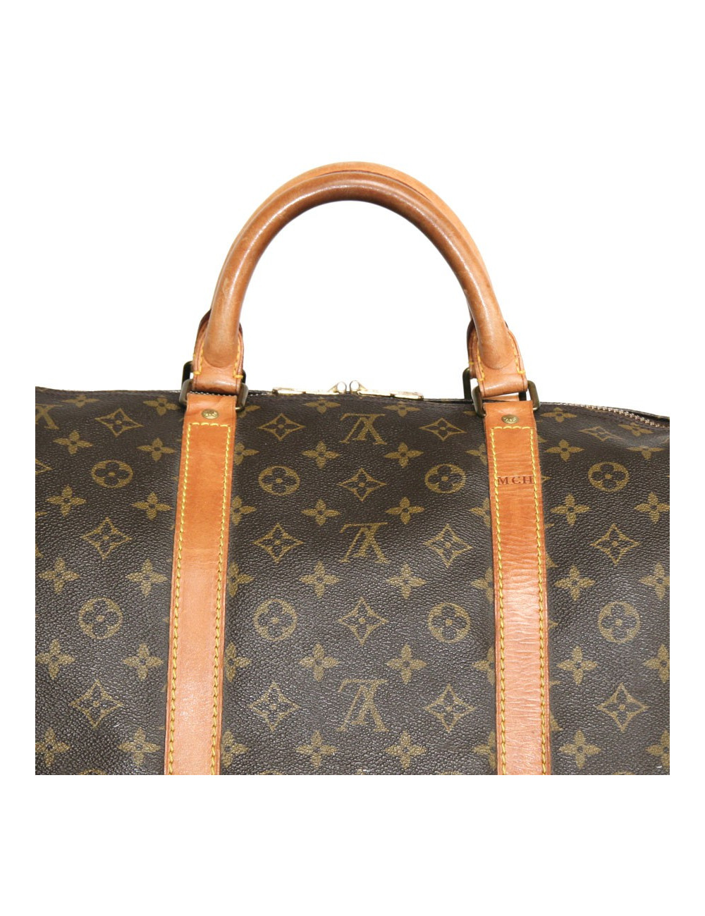 sac de voyage Keepall 60 LOUIS VUITTON Vintage en toile monogram et cuir