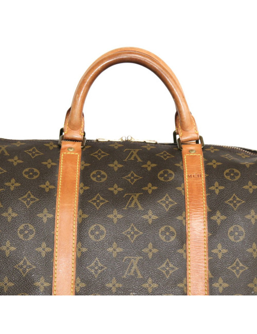sac de voyage Keepall 60 LOUIS VUITTON Vintage en toile monogram et cuir