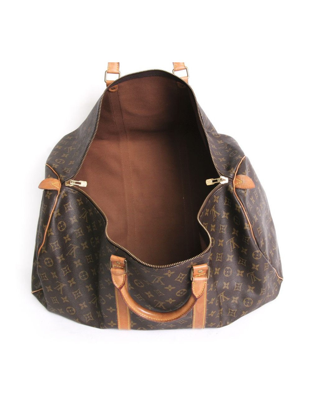 sac de voyage Keepall 60 LOUIS VUITTON Vintage en toile monogram et cuir