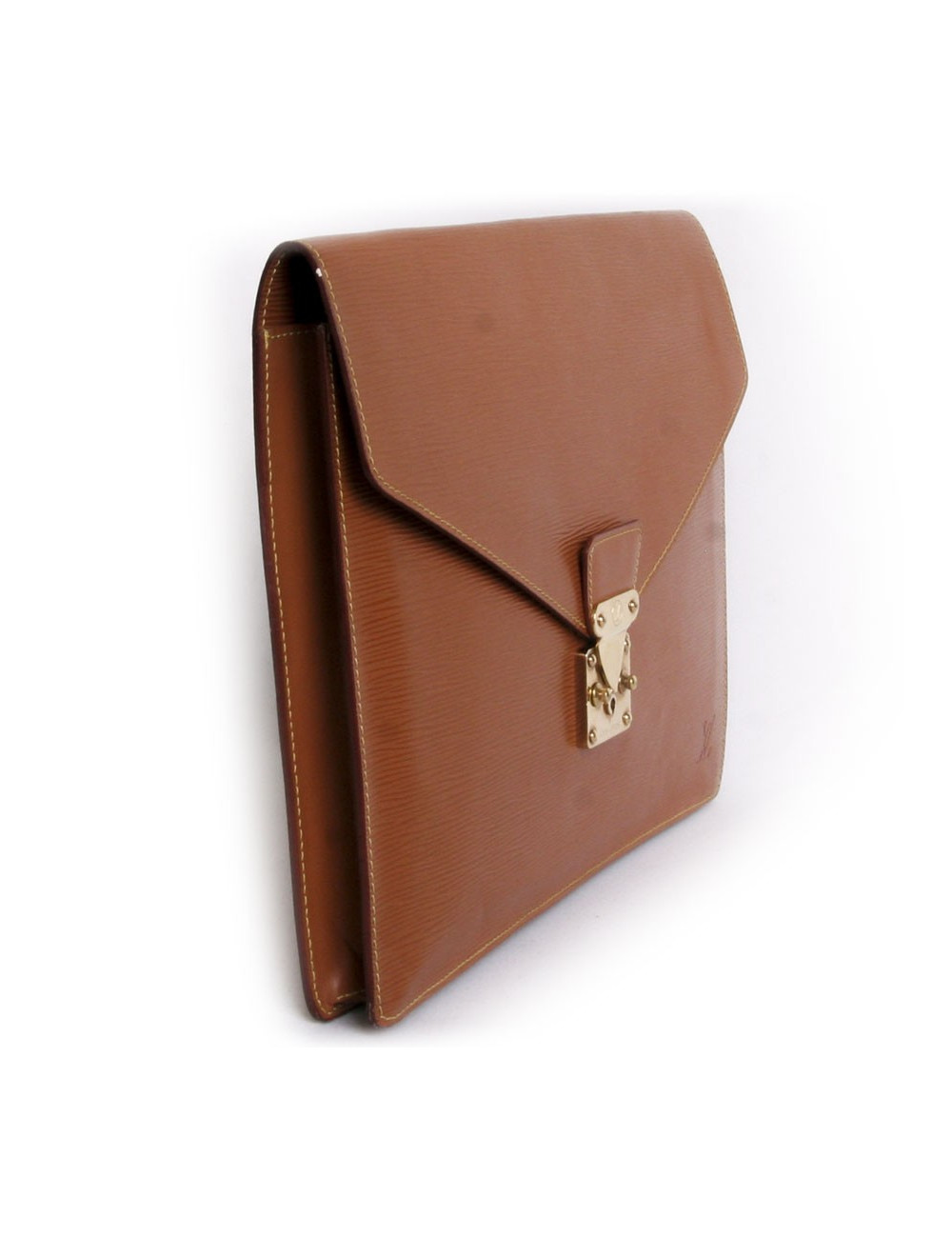 Porte documents  piqûres  sellier LOUIS VUITTON en cuir épi