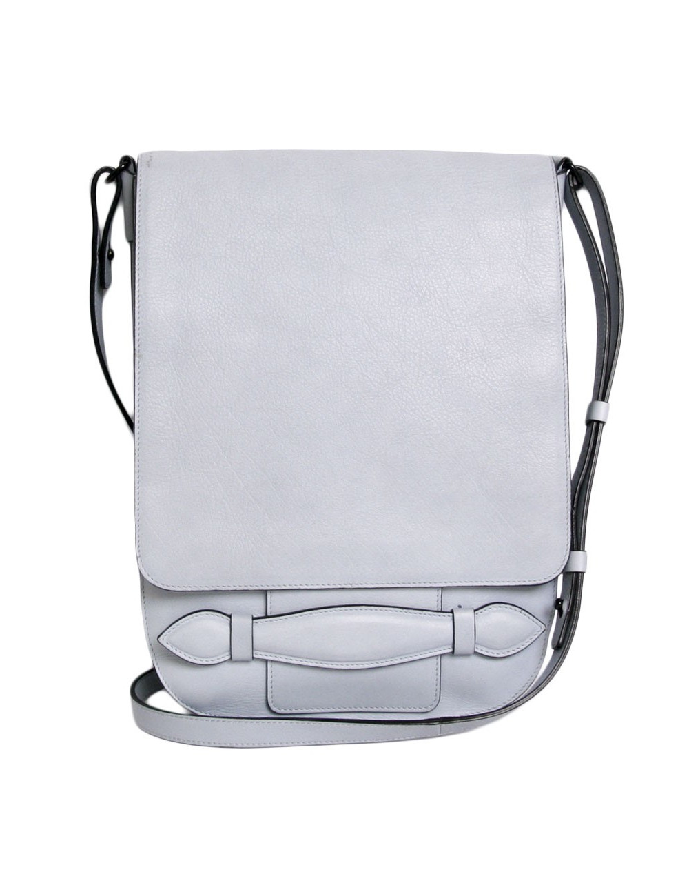 Besace SONIA RYKIEL en veau grainé bleu ciel 