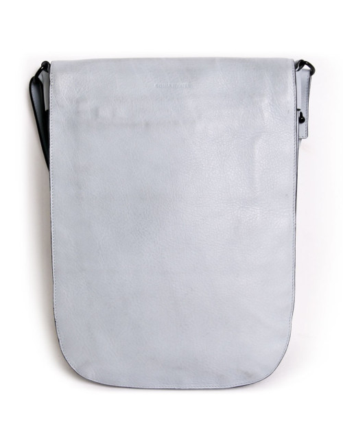 SONIA RYKIEL satchel in blue sky grained calf