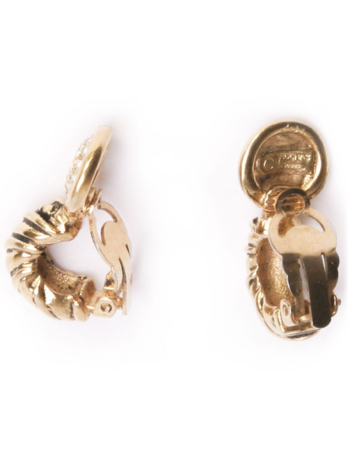 Ear clips ROCHAS vintage Golden bright