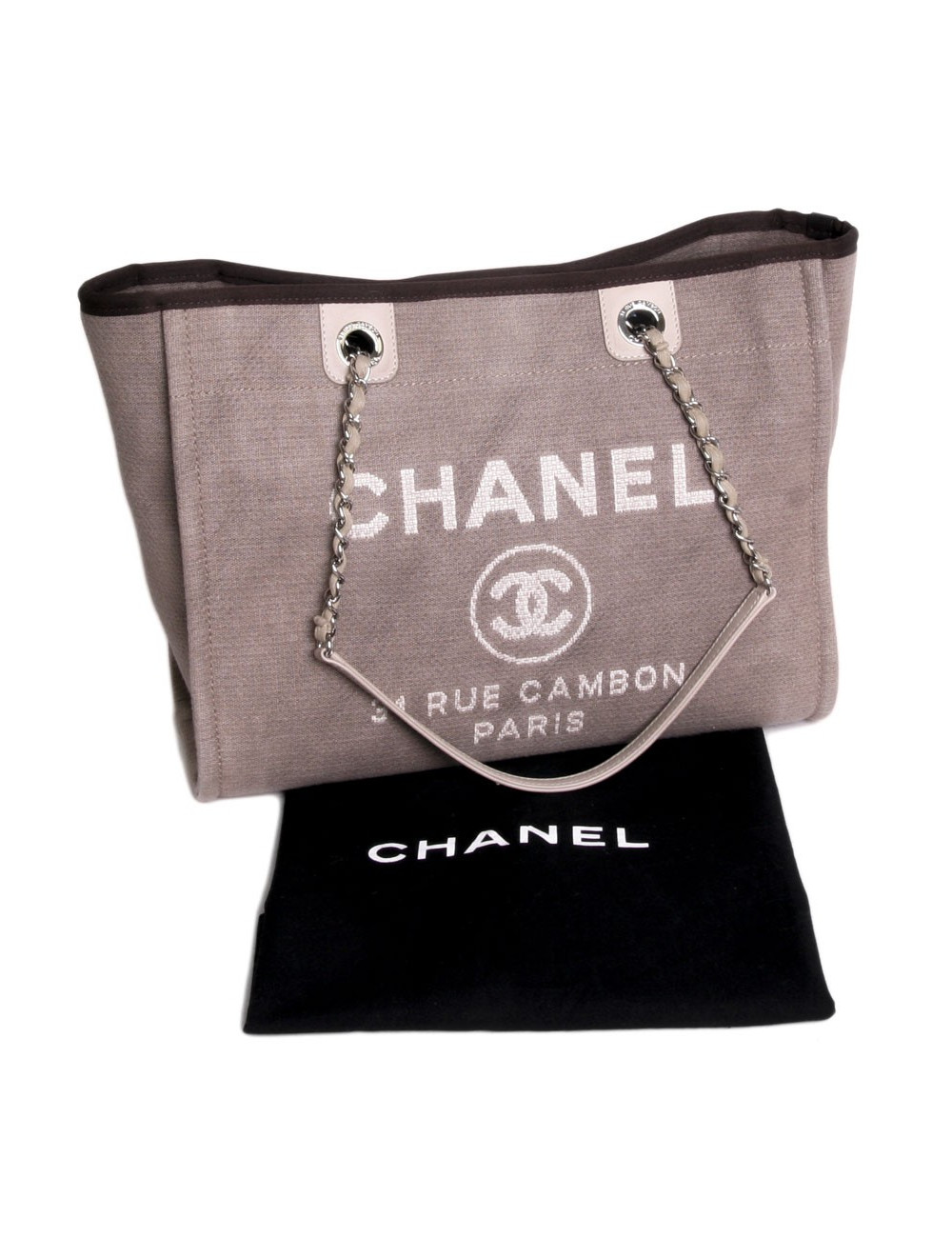 sac "31 rue cambon" CHANEL en toile kaki