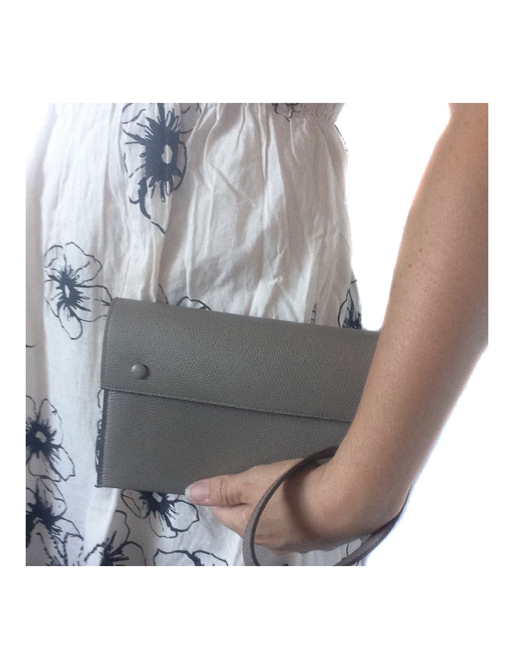 Pochette  CELINE en cuir grainé  taupe