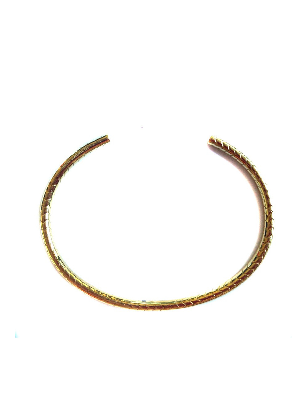 Bracelet "Jonc armure" motif chevron SAINT LAURENT en vermeil