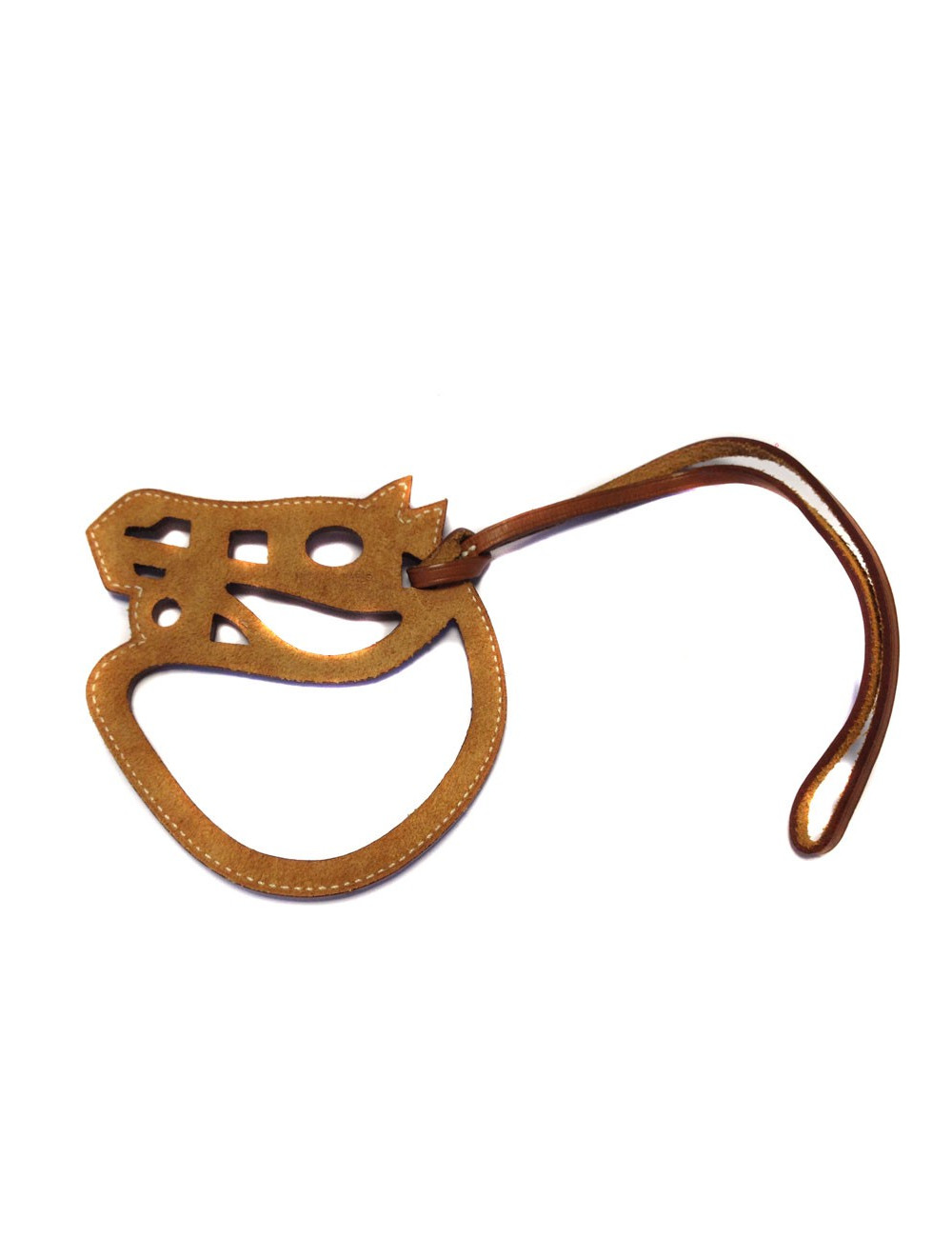 Jewel of bag in calf barenia HERMES horse head