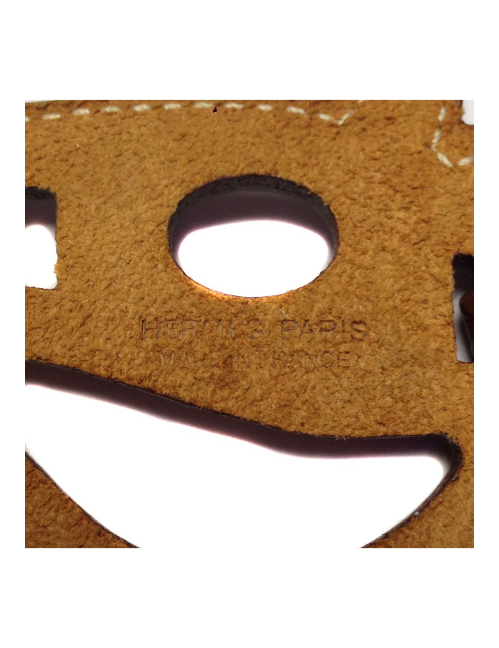 Jewel of bag in calf barenia HERMES horse head