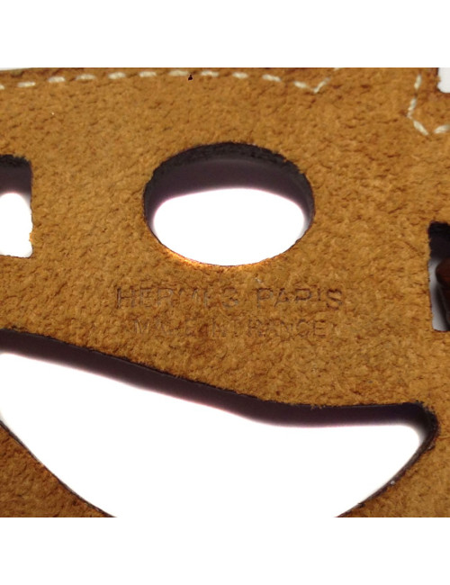 Jewel of bag in calf barenia HERMES horse head