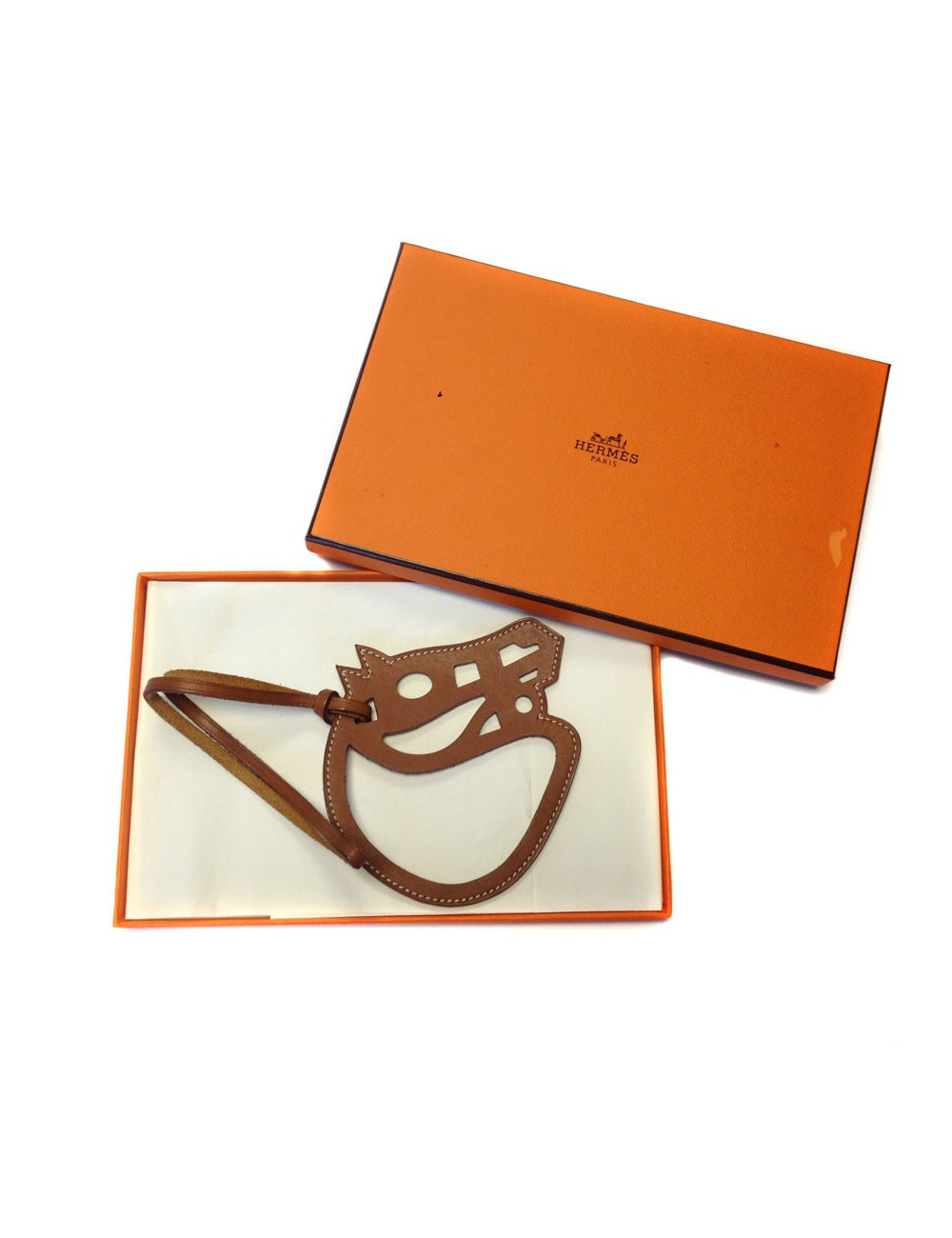 Bijou de sac tête de cheval HERMES en veau barénia 