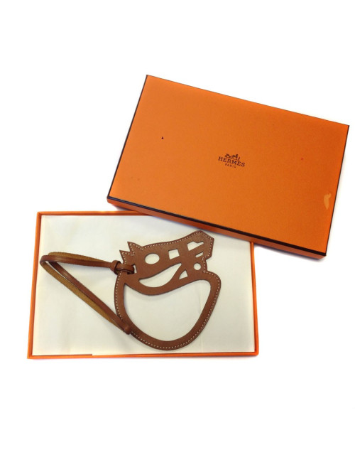 Jewel of bag in calf barenia HERMES horse head