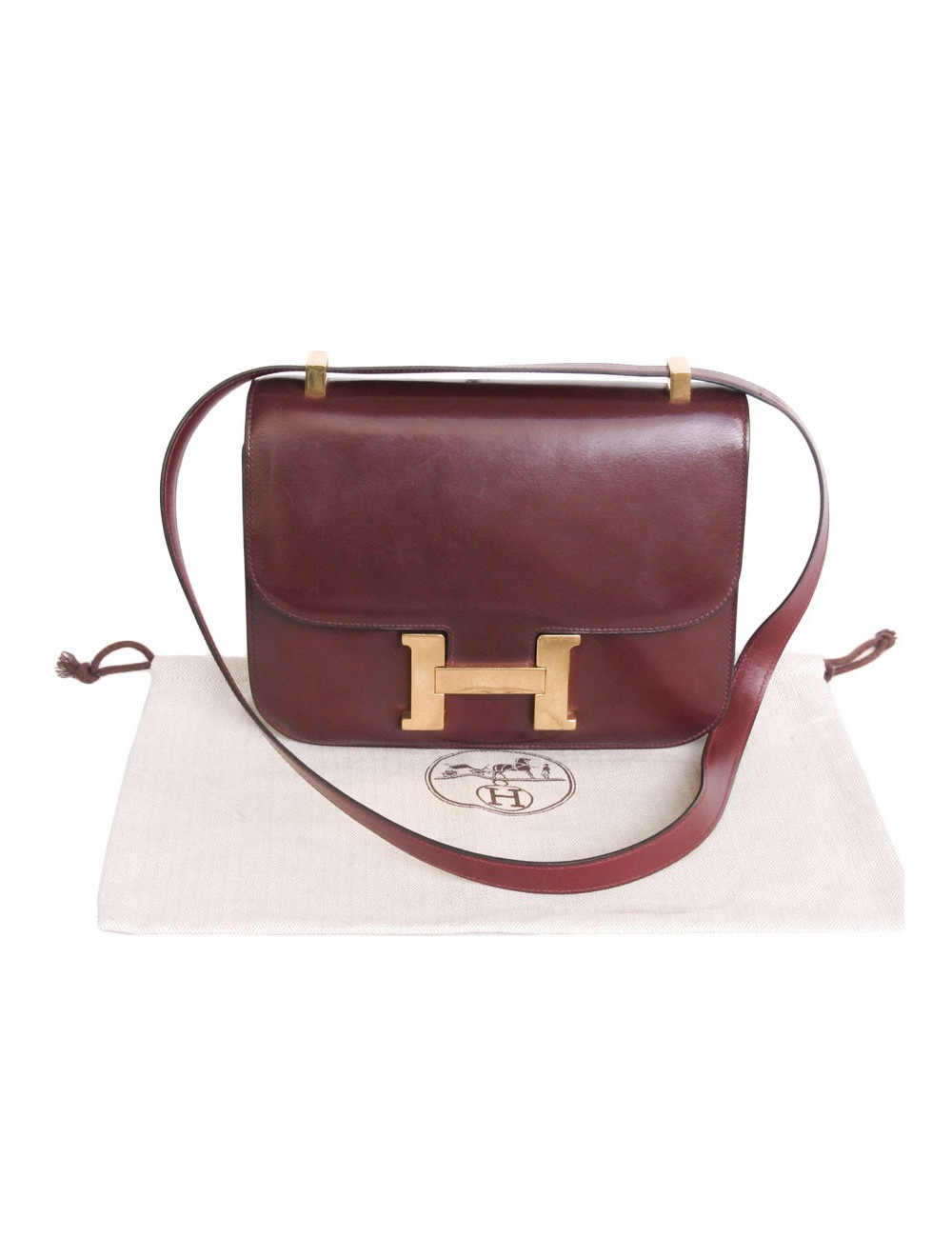 Red box: Vintage Leather HERMES Constance bag