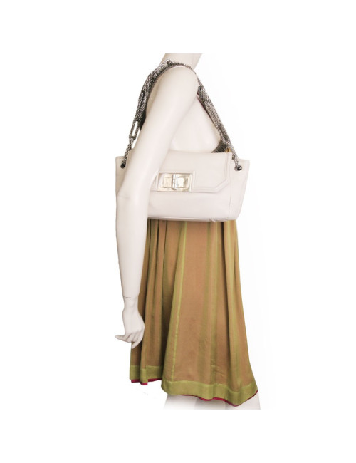 Sac CHANEL en cuir  d'agneau beige