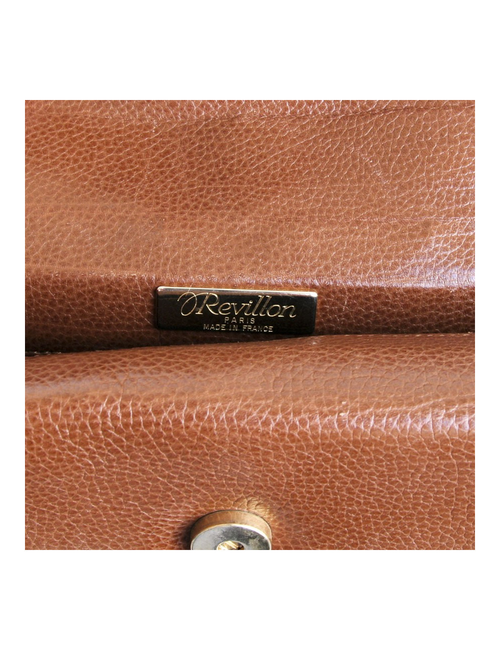 Bag besace REVILLON Brown grained leather