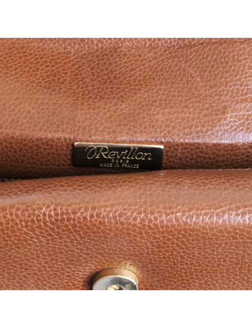 Bag besace REVILLON Brown grained leather