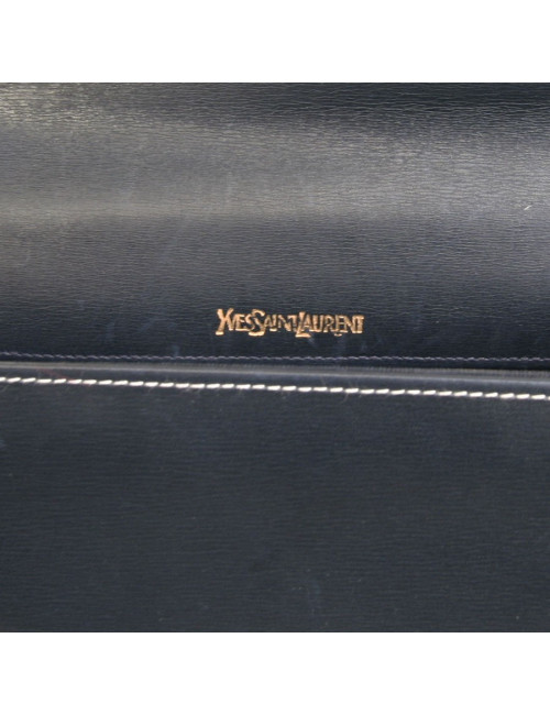 Sleeve YVES SAINT LAURENT blue box leather