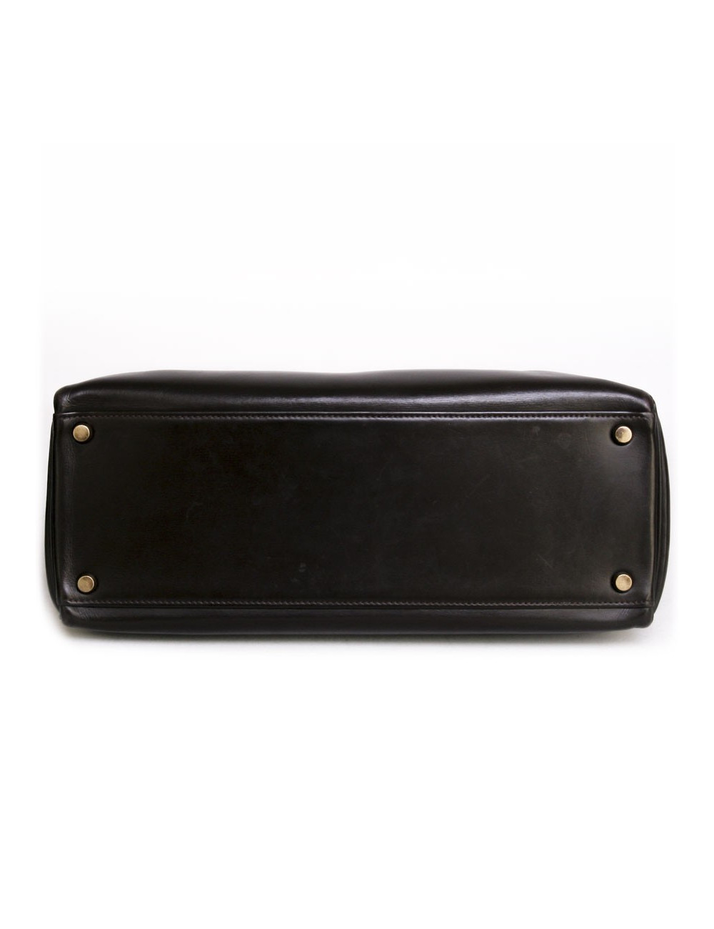 Kelly 32 box chocolate brown Vintage leather bag