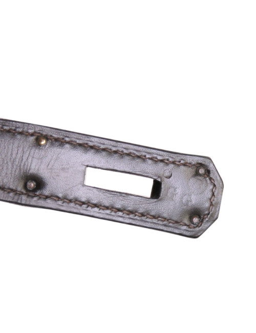 Kelly 32 box chocolate brown Vintage leather bag