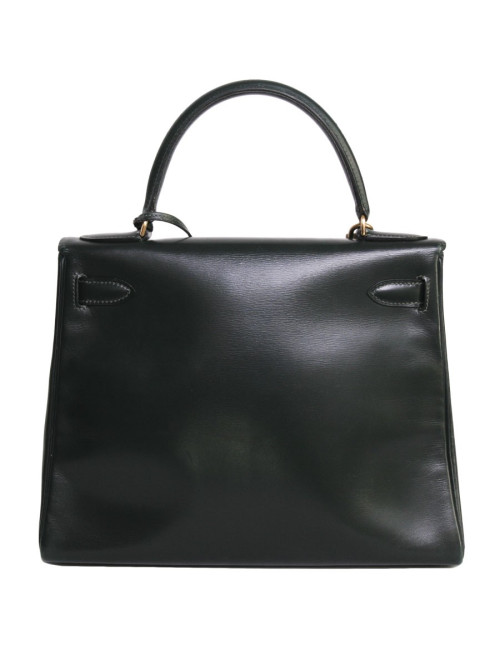 Sac Kelly 28 cuir box vert Véronèse Vintage