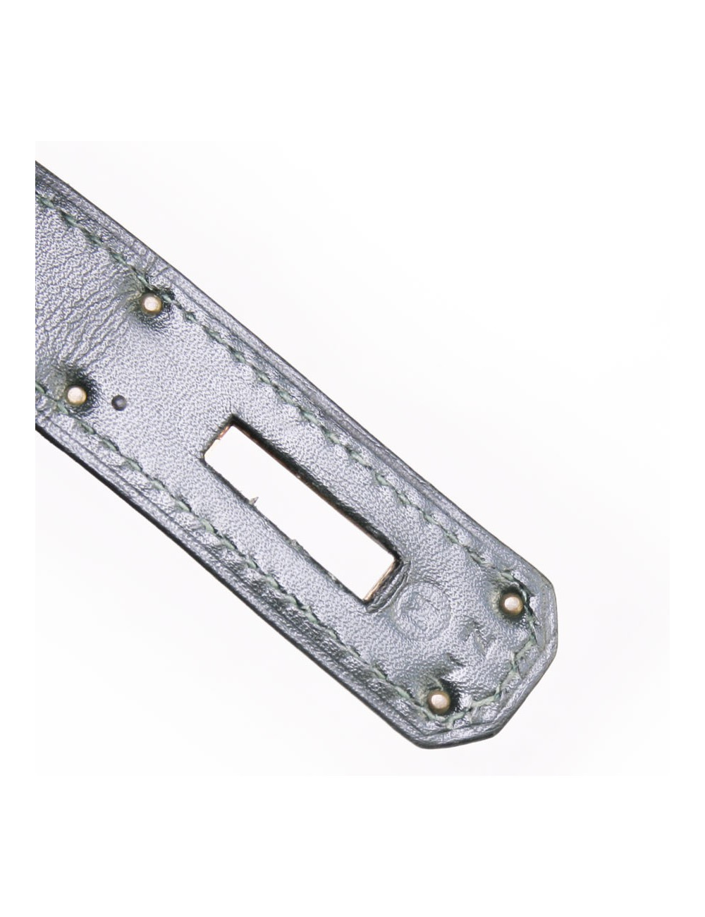 28 leather box green HERMES Kelly bag