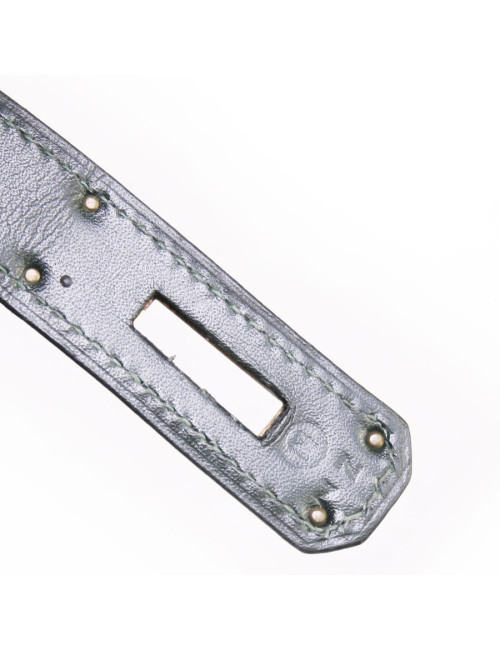 28 leather box green HERMES Kelly bag