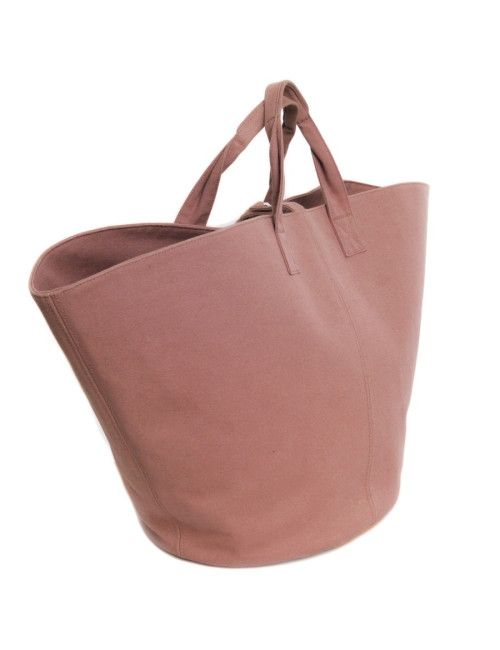 Cabas HERMES en toile marron