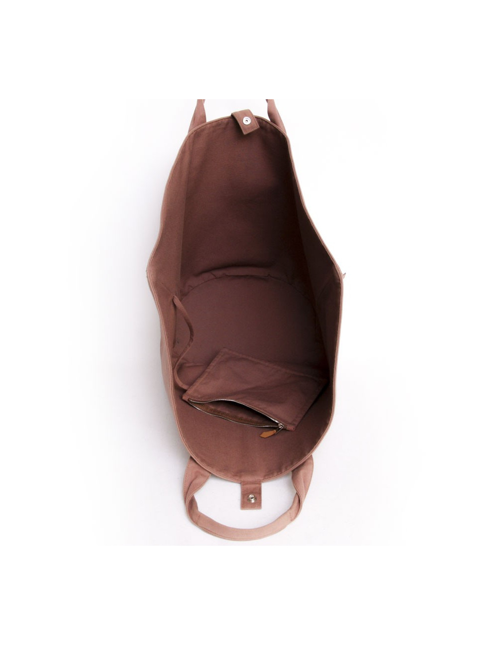 HERMES large tote bag in brown canvas