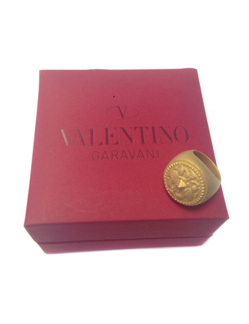 Bague VALENTINO chevalière T 48 laiton  doré  or mat 