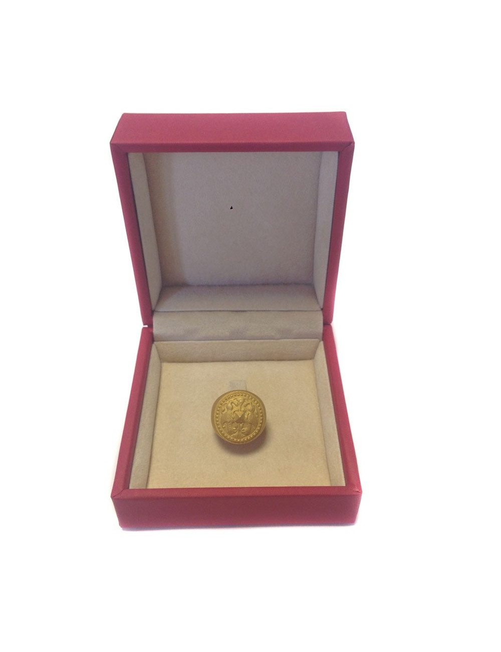 Bague VALENTINO chevalière T 48 laiton  doré  or mat 