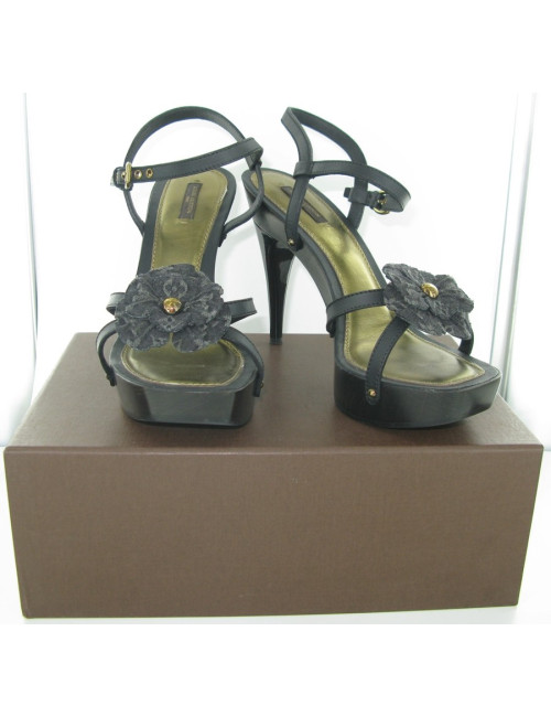 High Sandals LOUIS VUITTON flowers 39.5 t