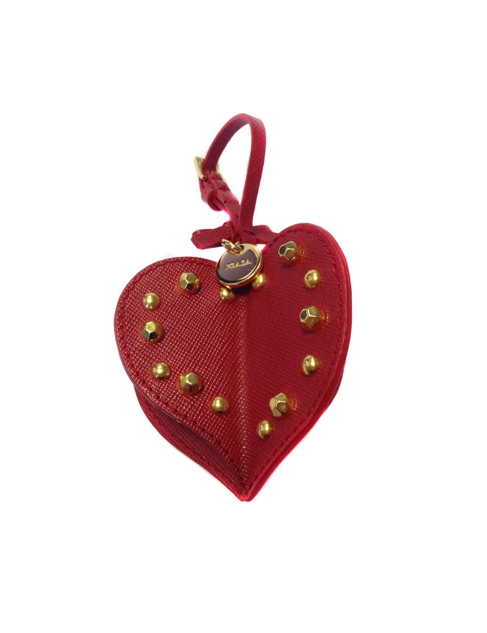 Bijou de sac PRADA "Christamas Trick" en cuir rouge