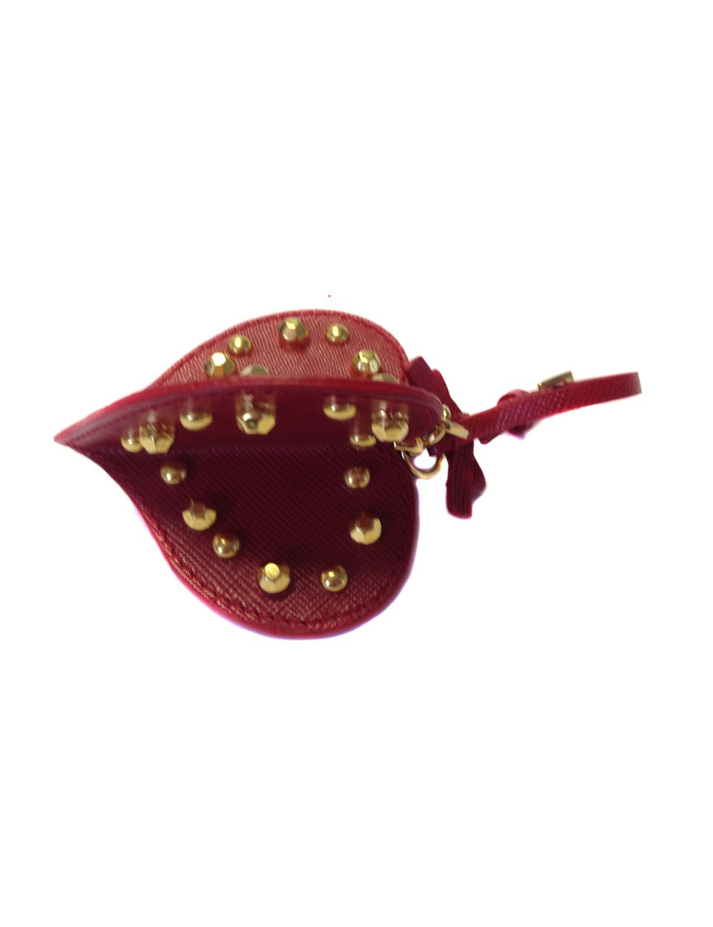 Bijou de sac PRADA "Christmas Trick" en cuir rouge