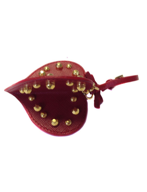 Bijou de sac PRADA "Christmas Trick" en cuir rouge