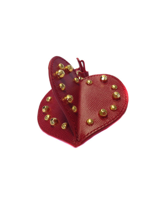 Bijou de sac PRADA "Christmas Trick" en cuir rouge