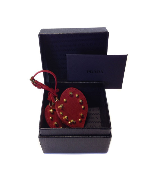 "Christmas Trick" PRADA red leather bag jewel