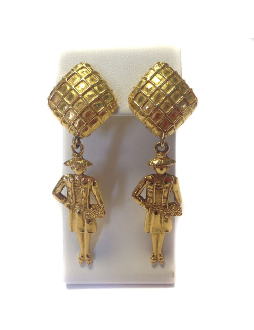 Dangling ear clips CHANEL Couture