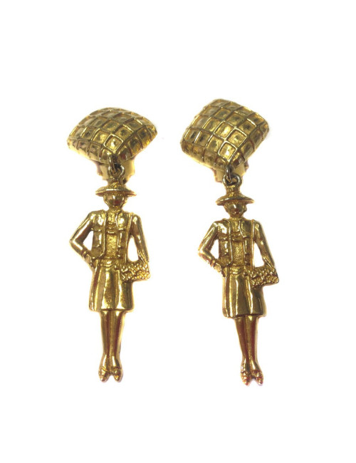 Dangling ear clips CHANEL Couture