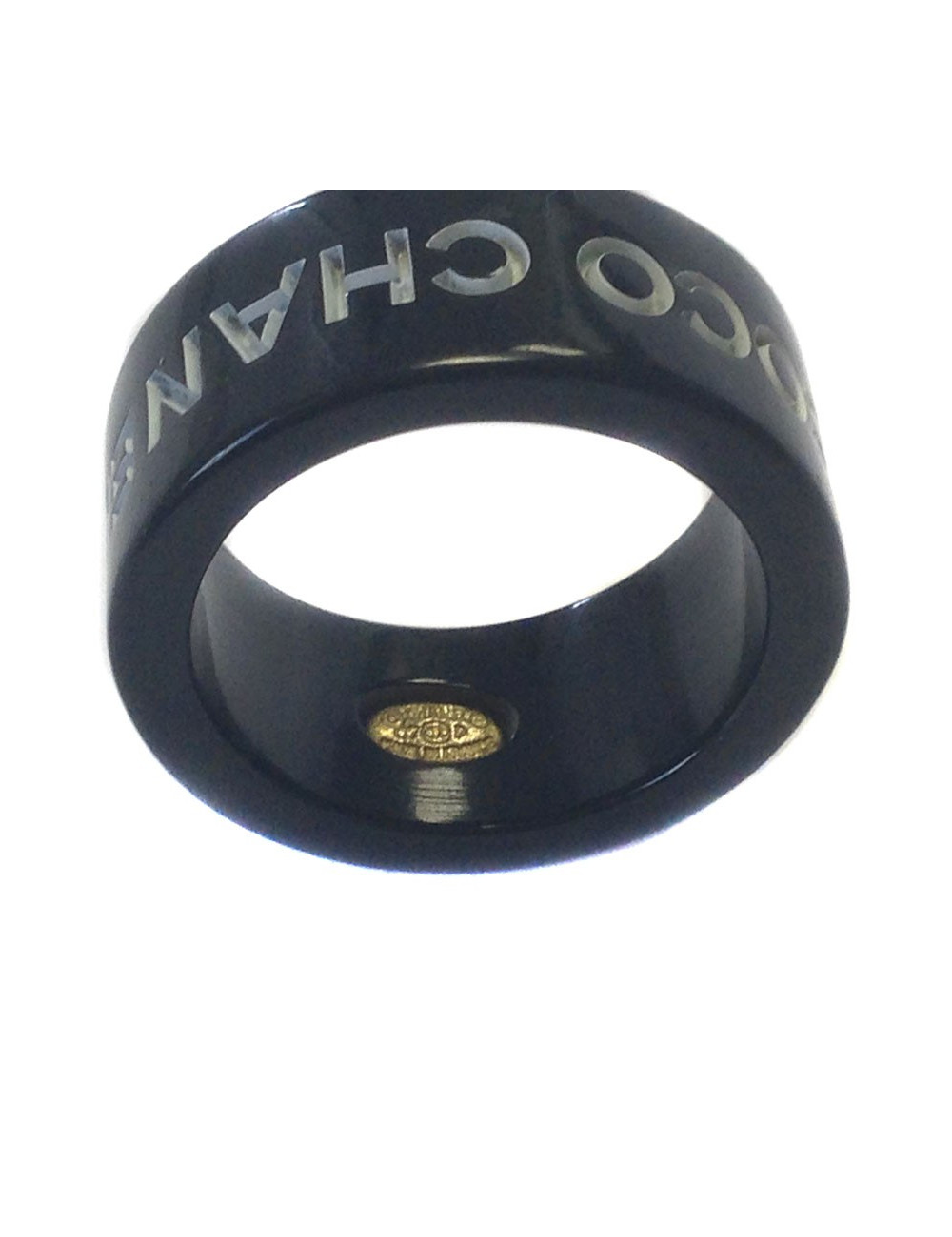 Black CHANEL T53 "coco chanel" ring